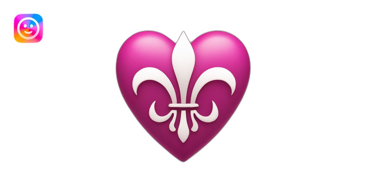 Flor de lis y un corazón emoji | AI Emoji Generator