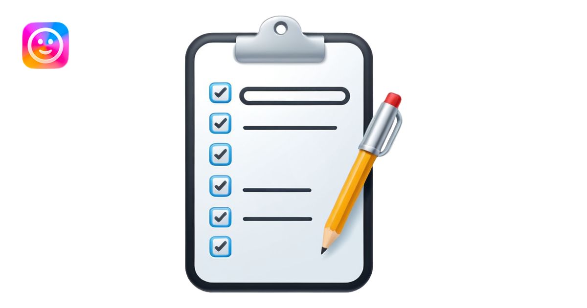 to do list icon. Transparent background emoji | AI Emoji Generator
