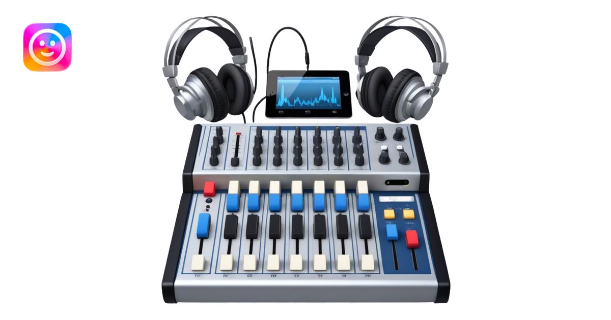 Create a professional and technical emoji that represents sound ...