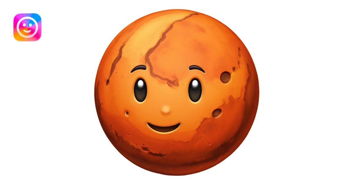realistic mars planet emoji emoji | AI Emoji Generator