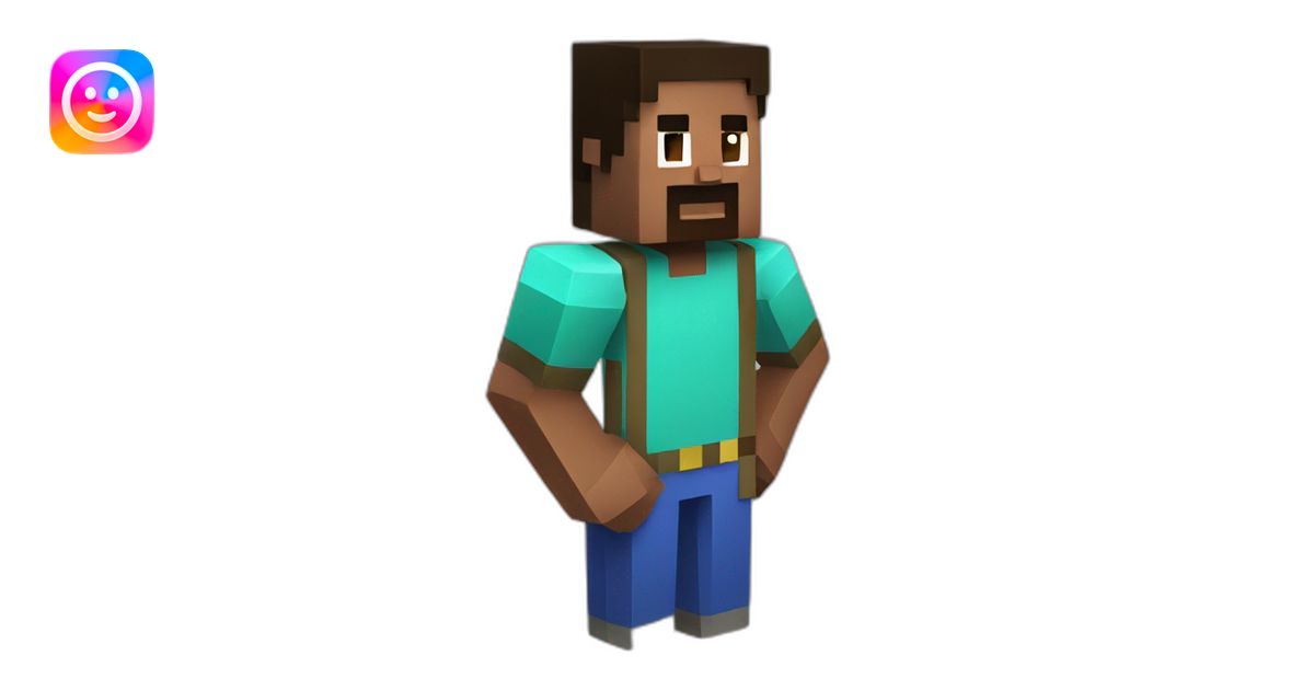 A man playing Minecraft emoji | AI Emoji Generator