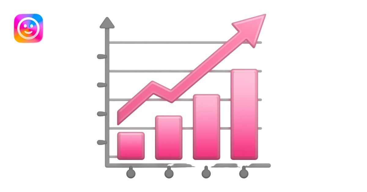 pink statistics graph emoji | AI Emoji Generator