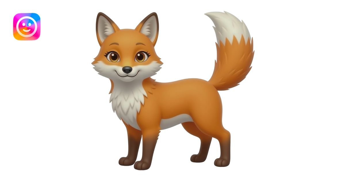 Fox with eyelashes emoji | AI Emoji Generator