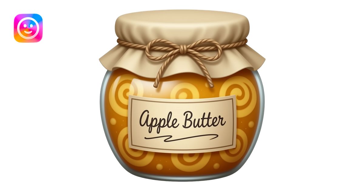 jar of homemade APPLE BUTTER emoji | AI Emoji Generator
