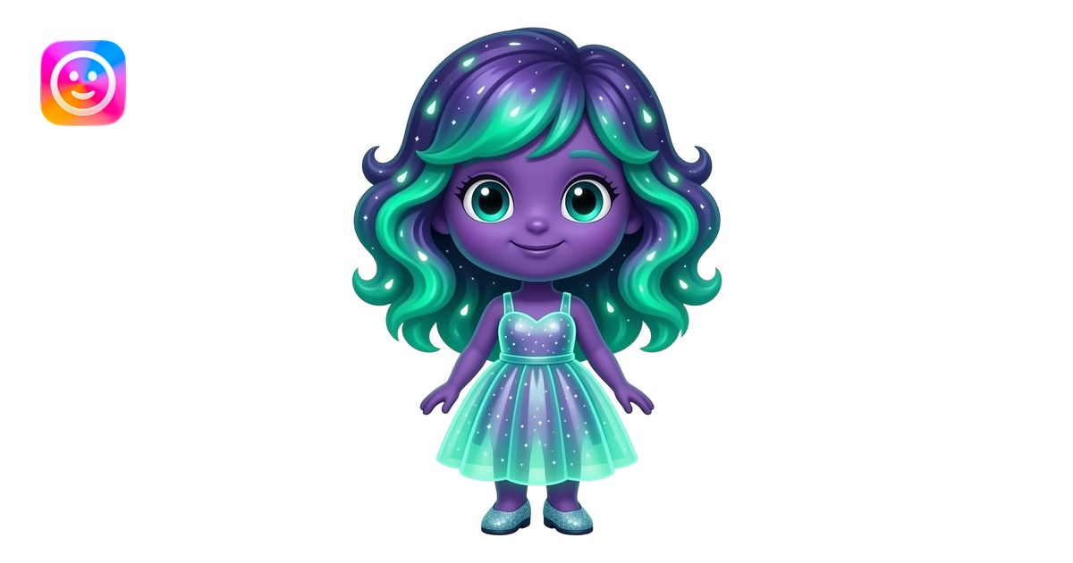 Full body aurora boreal mascot, northern lights magic, big head, small ...