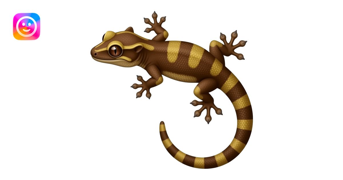 Satanic Leaf-tailed Gecko, realistic, one color body brown emoji | AI ...