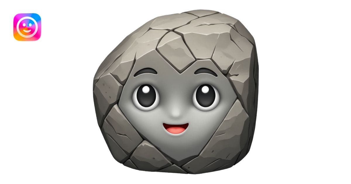 upside-down rock on emoji | AI Emoji Generator