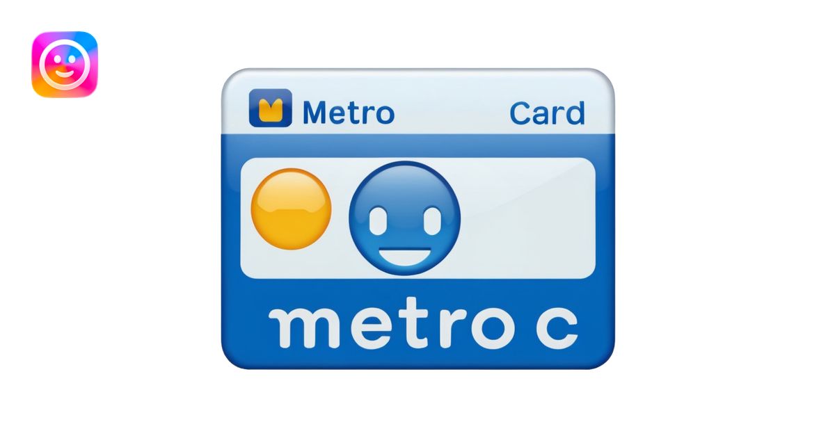 generate an ios genmoji of a metro card emoji | AI Emoji Generator