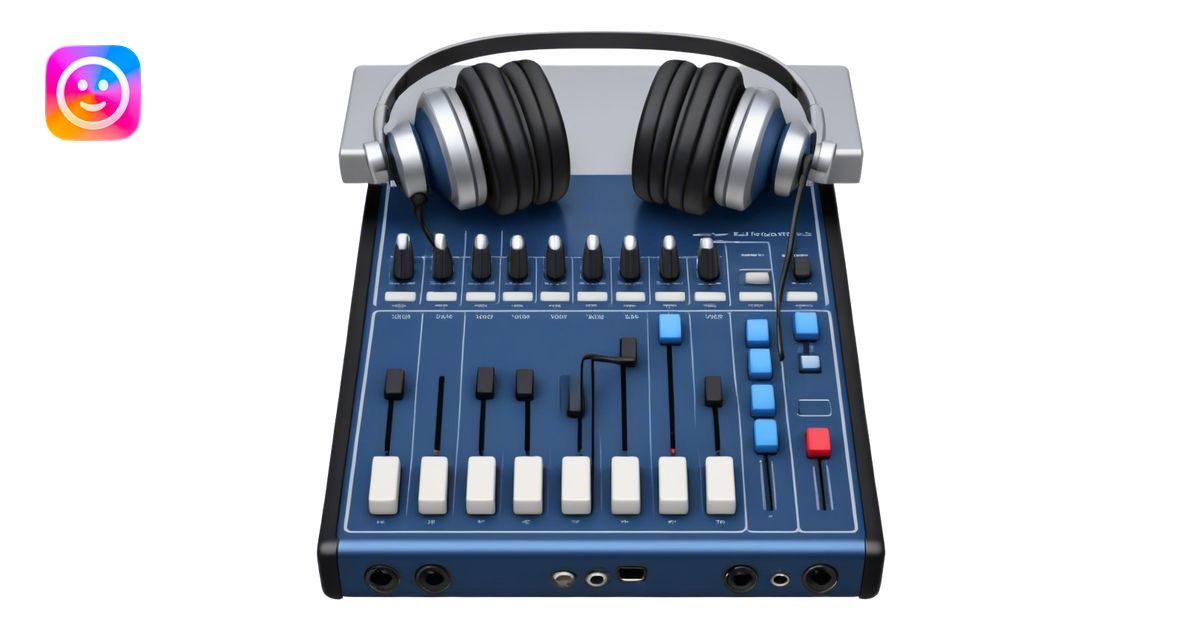 Create a professional and technical emoji that represents sound ...