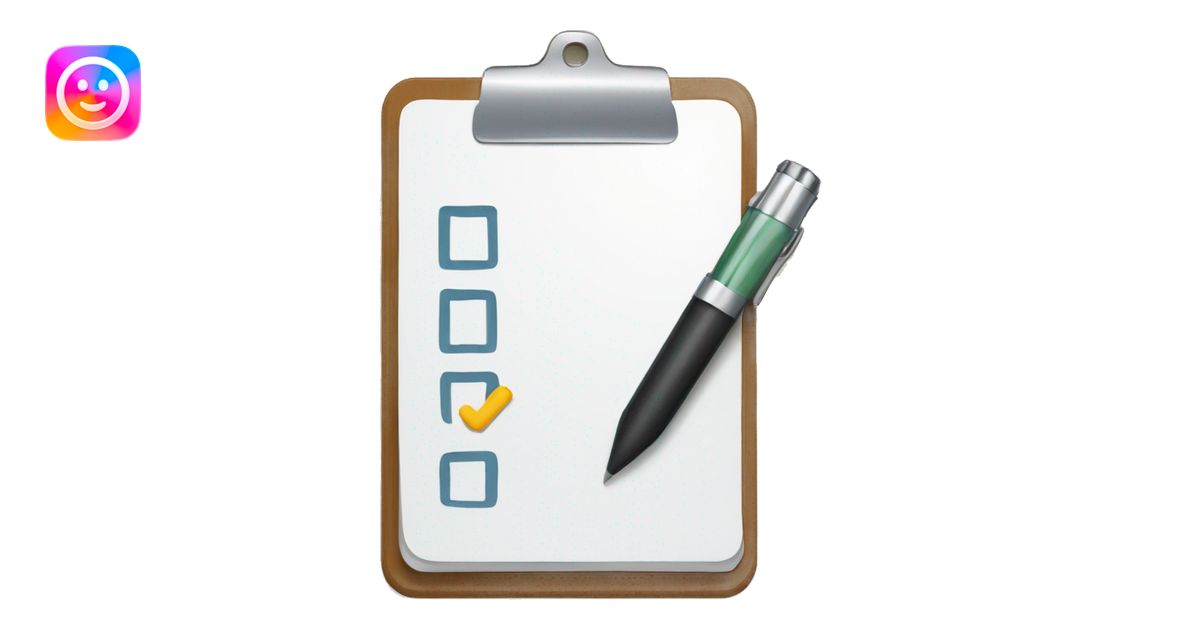 A clipboard with a checkmark emoji | AI Emoji Generator