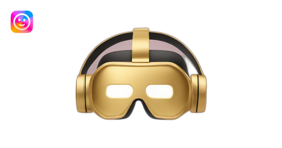 gold vr headset christmas decoration emoji | AI Emoji Generator