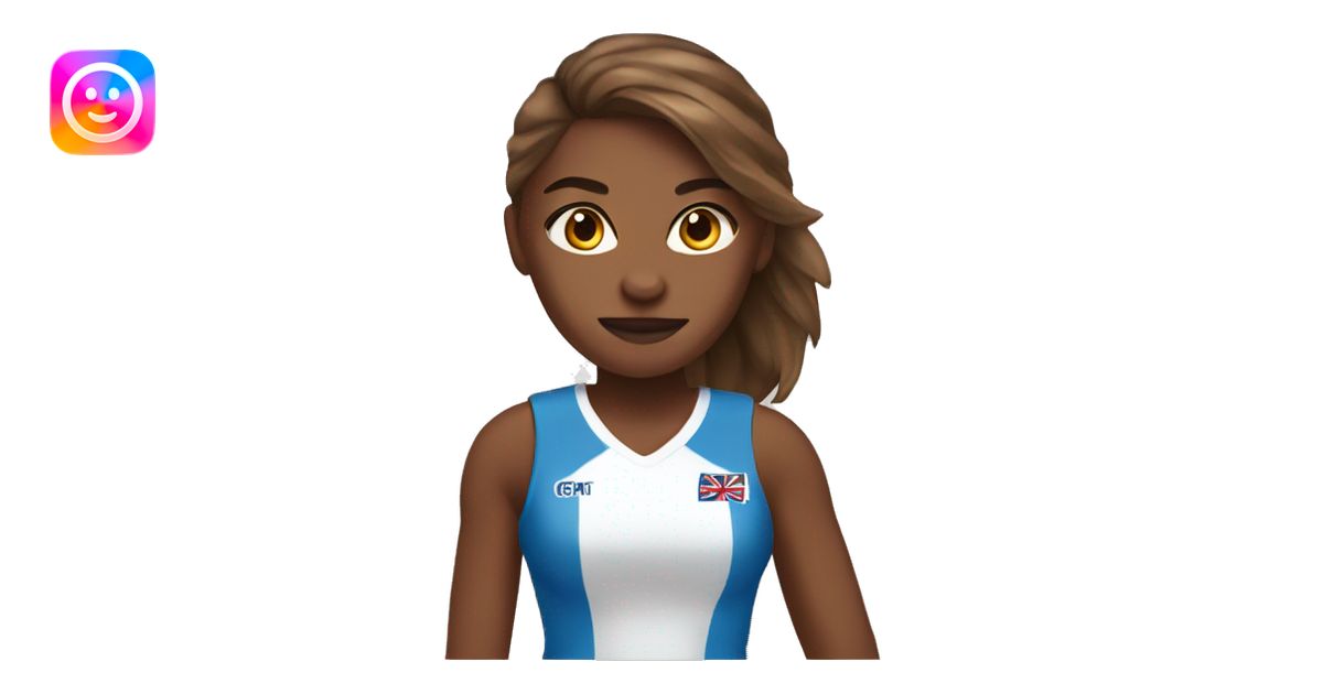 brown skin brown hair girl playing netball emoji | AI Emoji Generator