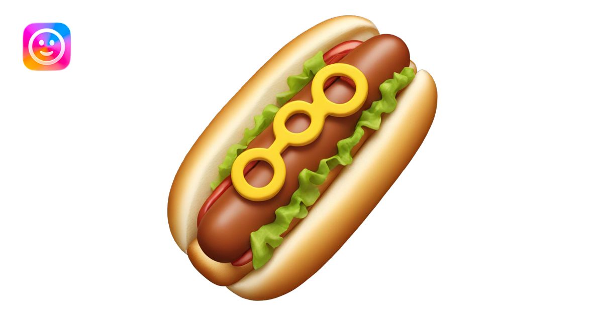 Hot dog smiley face emoji | AI Emoji Generator
