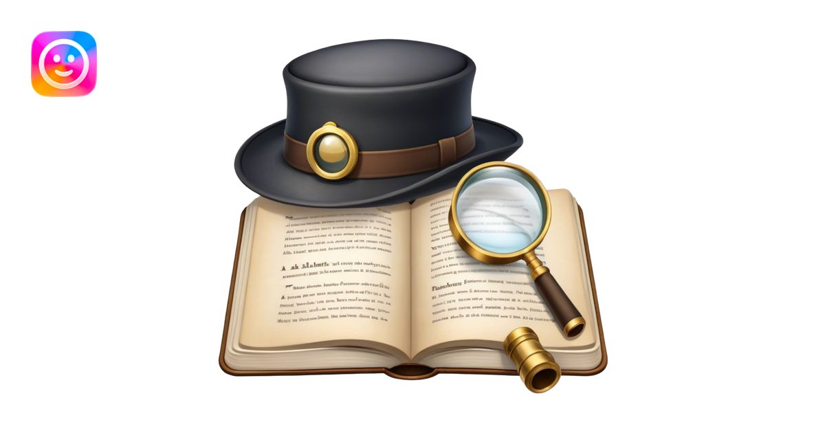 Icon for Detective Reading: an open book with text and a magnifying ...
