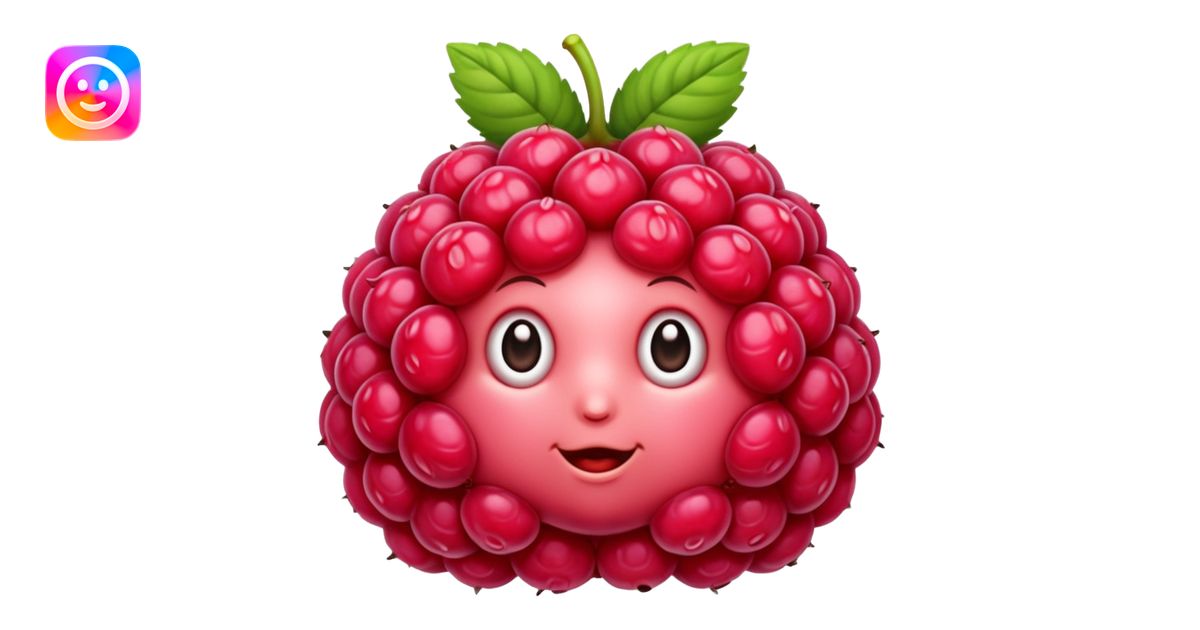 Raspberry emoji sleepy emoji | AI Emoji Generator
