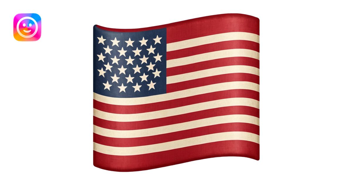 The United States flag with a swastika symbol replacing the stars emoji ...