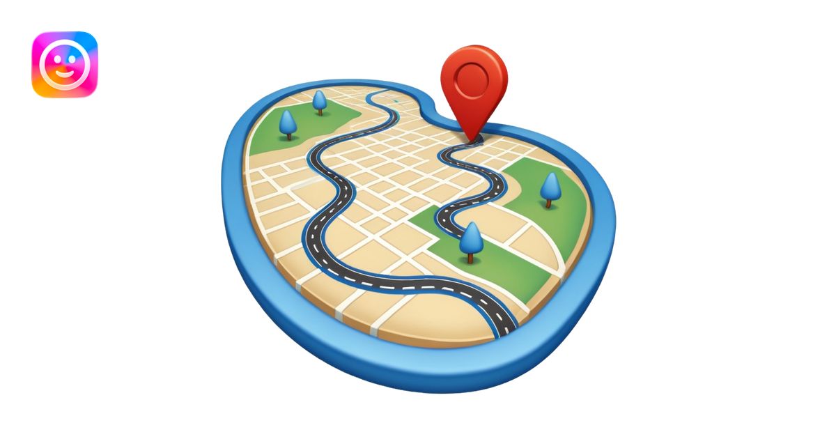 create a realistic emoji showing a logistic route emoji | AI Emoji ...
