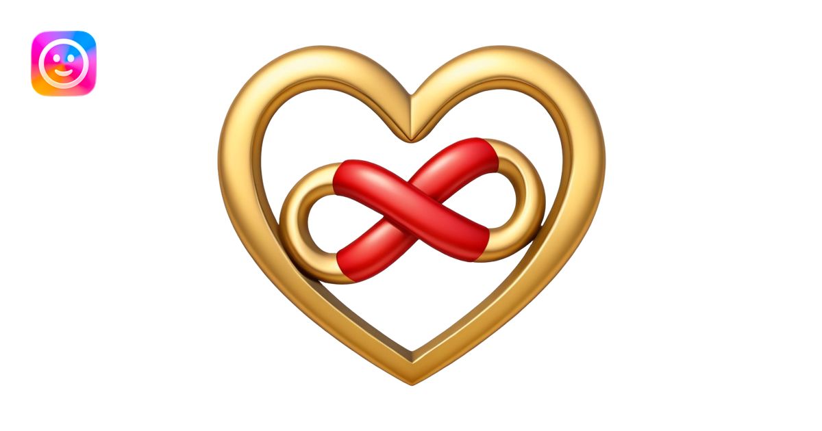 infinity symbol with heart emoji | AI Emoji Generator