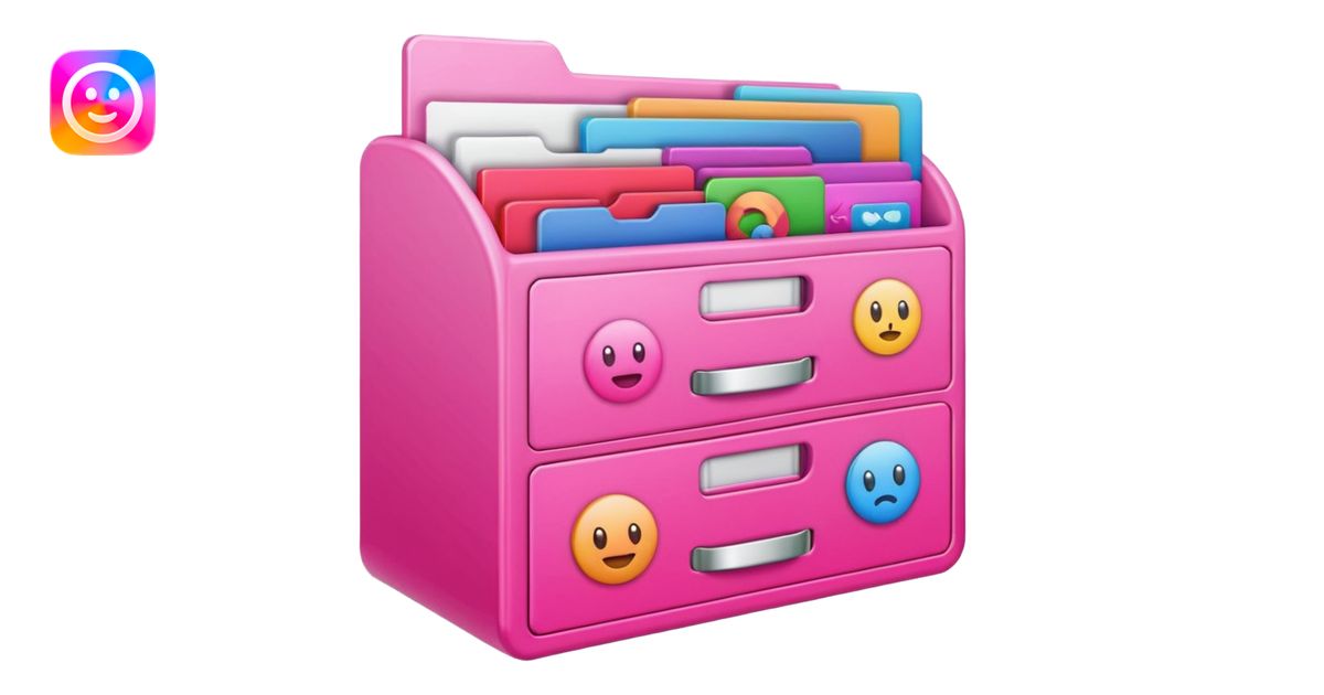 pink app drawer folder emoji | AI Emoji Generator
