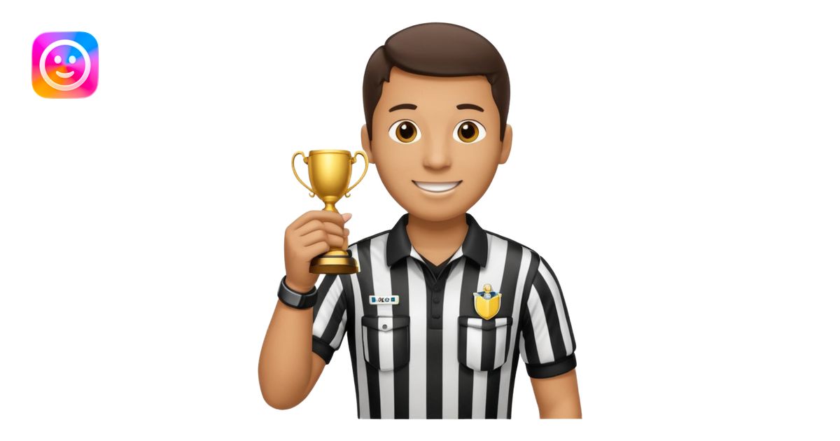 football referee with a vessel emoji | AI Emoji Generator