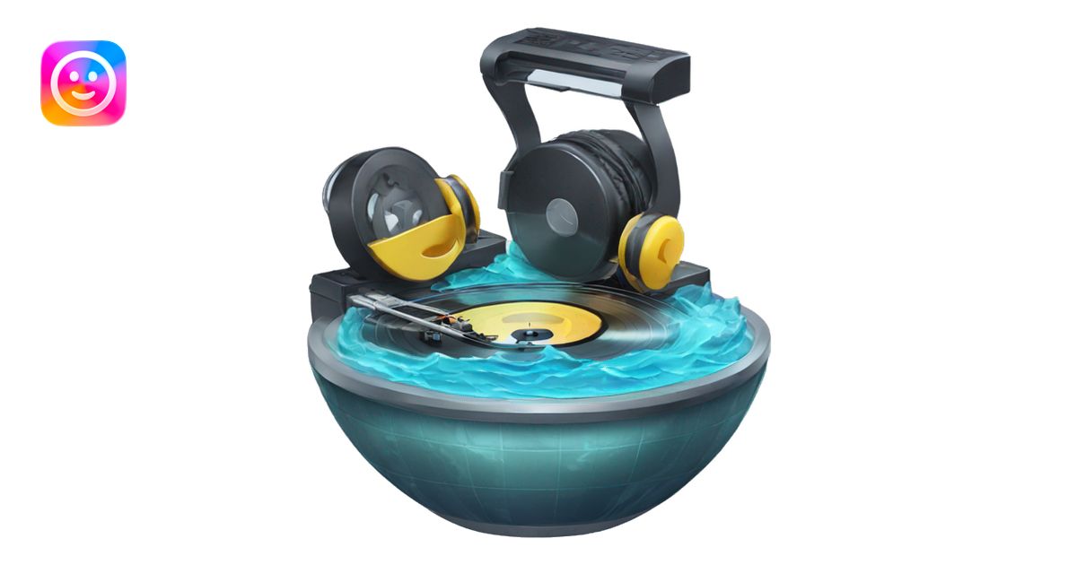 ocean feature using disk jockey emoji | AI Emoji Generator