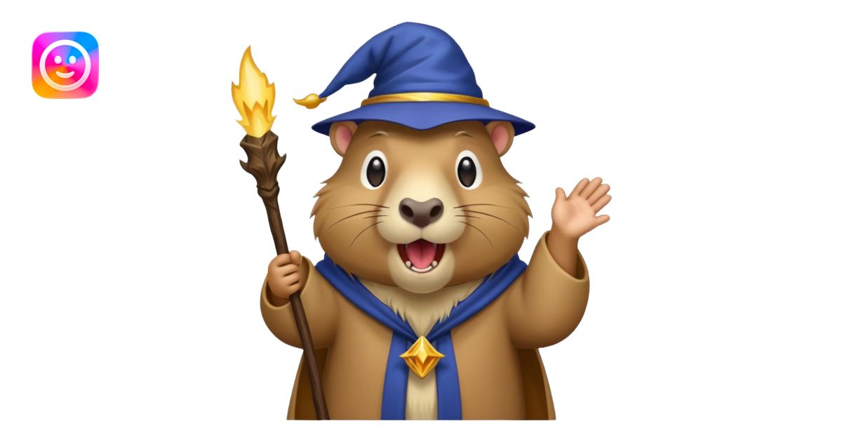 wizard capybara shouting emoji | AI Emoji Generator