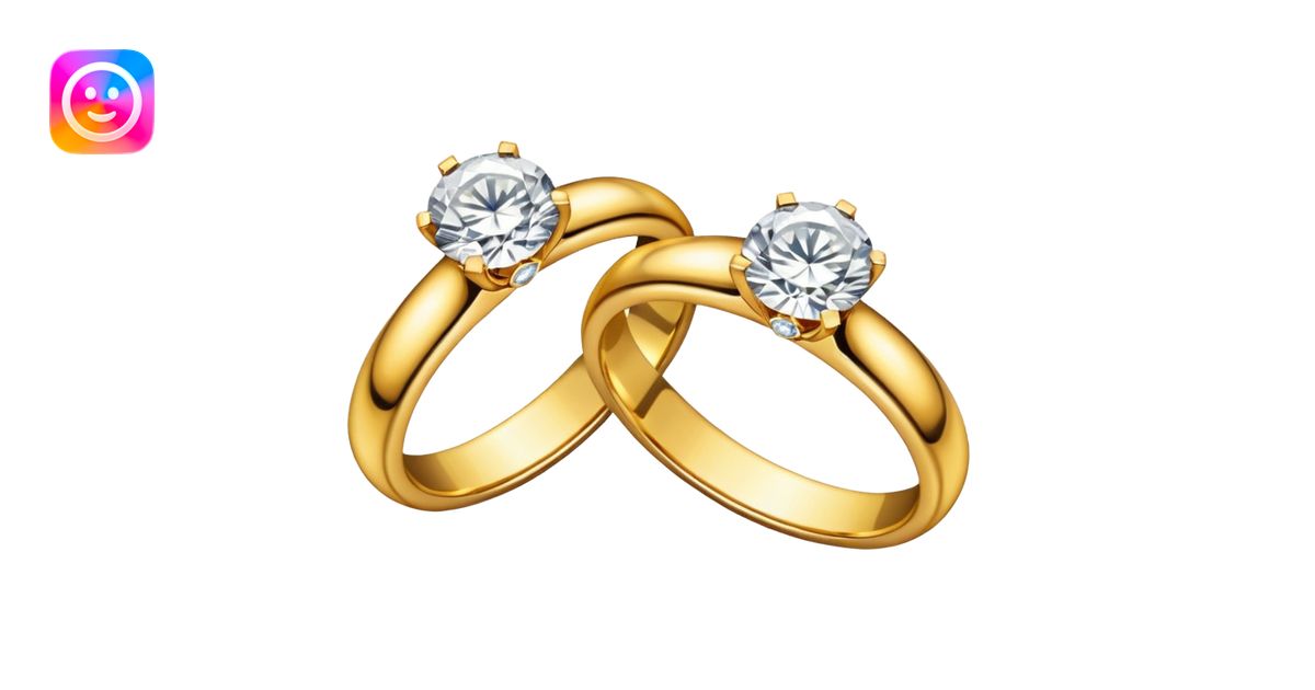 two ndian engagements rings next to each other emoji | AI Emoji Generator