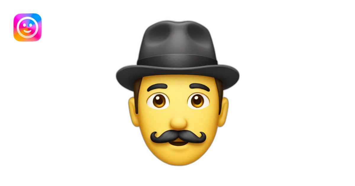 M’en with rectangular mustache emoji | AI Emoji Generator