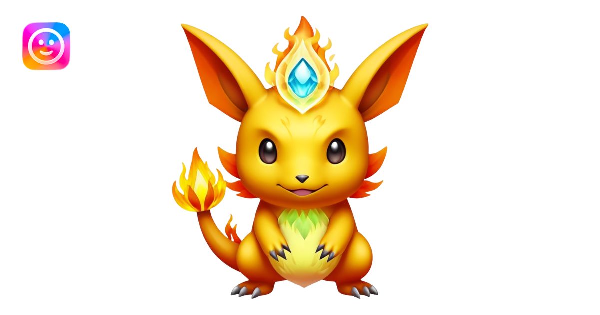 Elemental magical natural Pokémon-Fakémon-creature emoji | AI Emoji ...