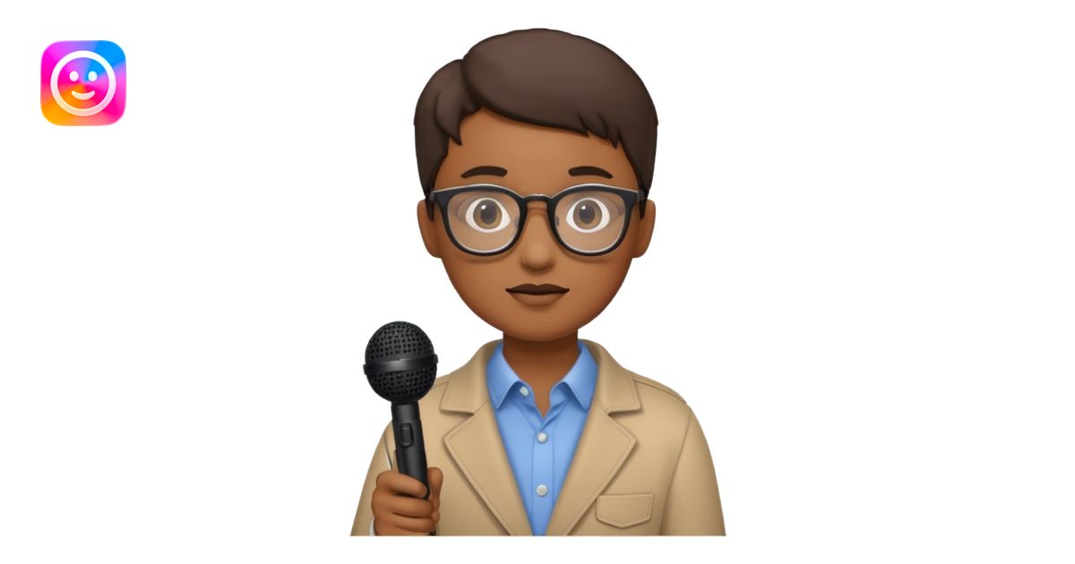 journalist in studio. emoji | AI Emoji Generator
