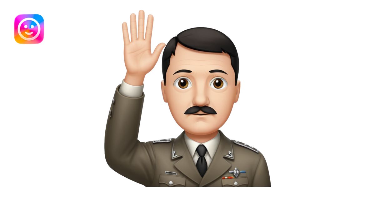 Hitler raising one hand straight up like a salute emoji | AI Emoji ...