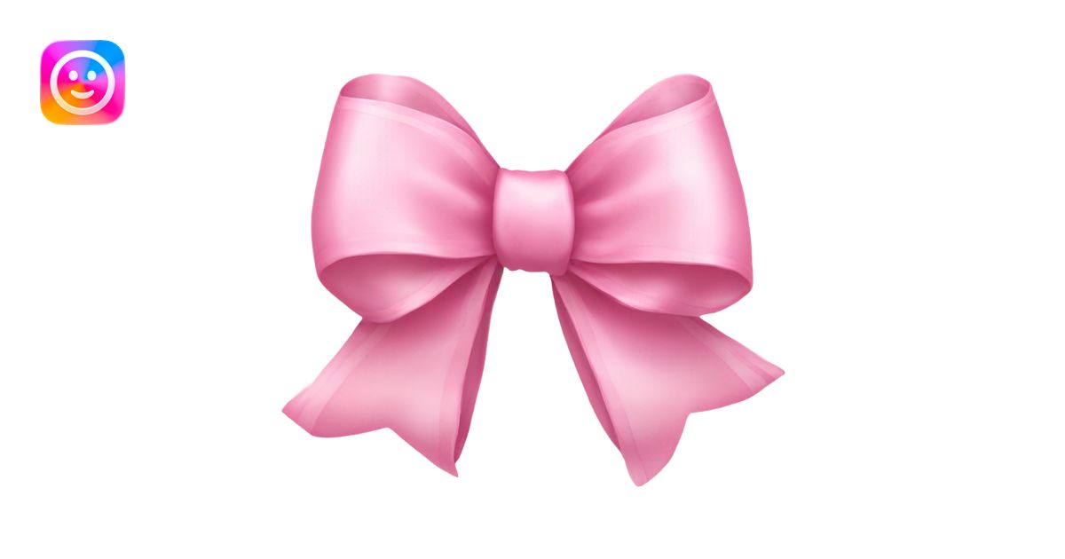 light pink ribbon bow emoji | AI Emoji Generator