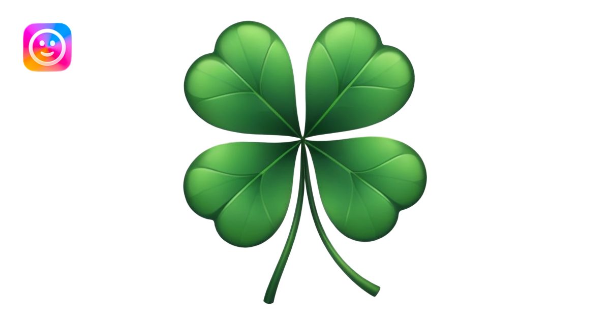Black four leaf clover emoji | AI Emoji Generator