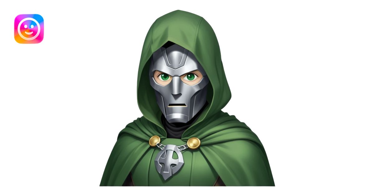 Doctor doom in Marvel emoji | AI Emoji Generator