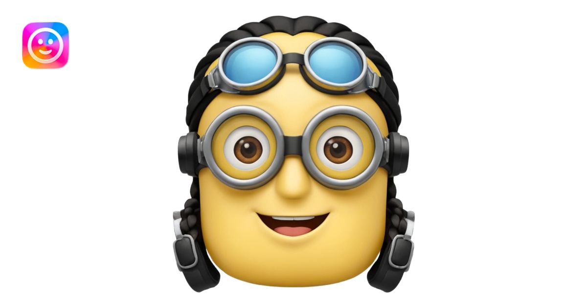 Minion emoji with a round head like normal emojis and a smurk like this ...