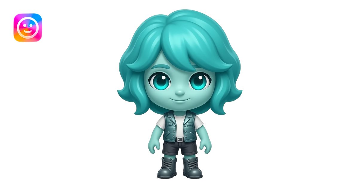 A full-body Zenvorix entity with a huge head and tiny body, glowing ...