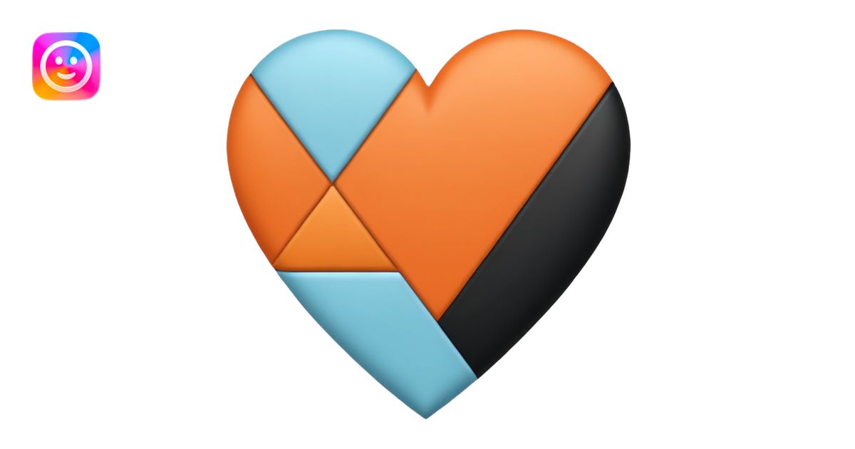 Create a regular heart emoji with the same patterns and color as Lando ...