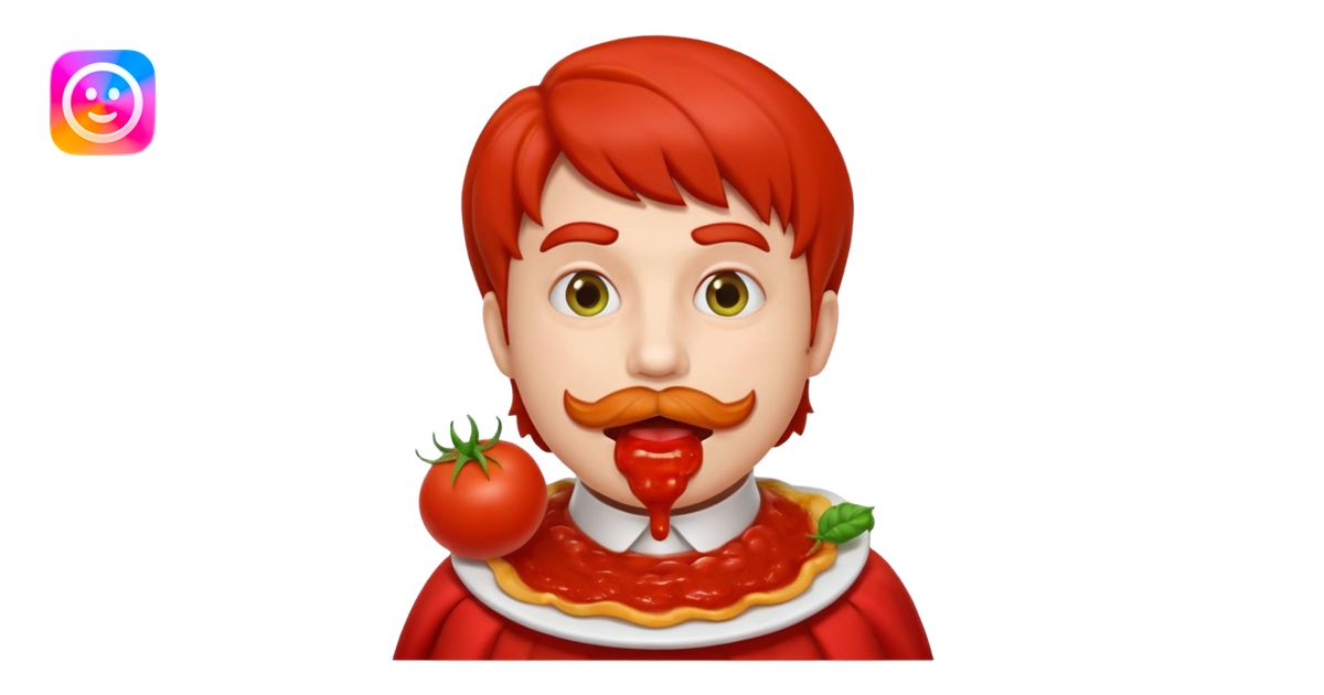 funny theater actor character who ate tomatoes, tomato sauce around ...