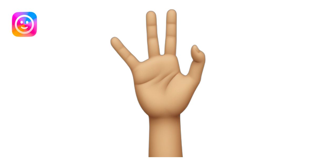 The hand is raised, with both index finger and middle finger extended ...