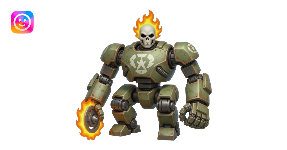 The marvel character Ghost Rider on a war robots frontiers robot as the ...
