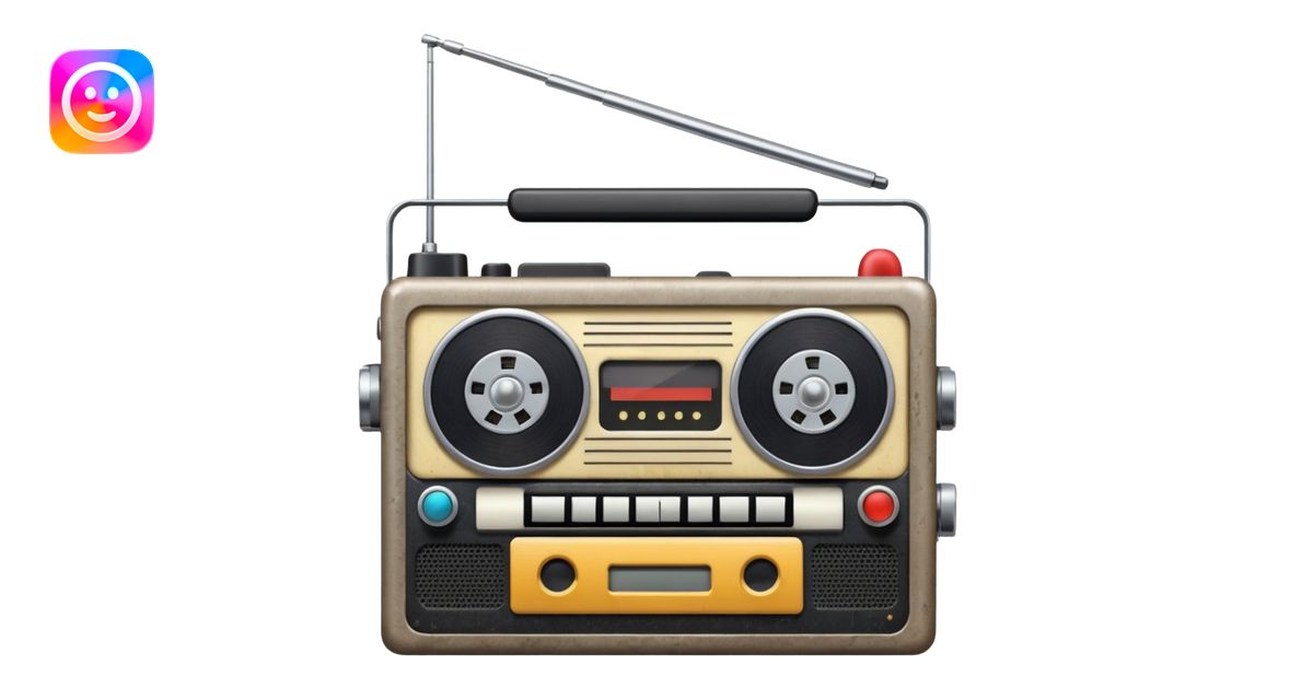 Radio tapes emoji | AI Emoji Generator