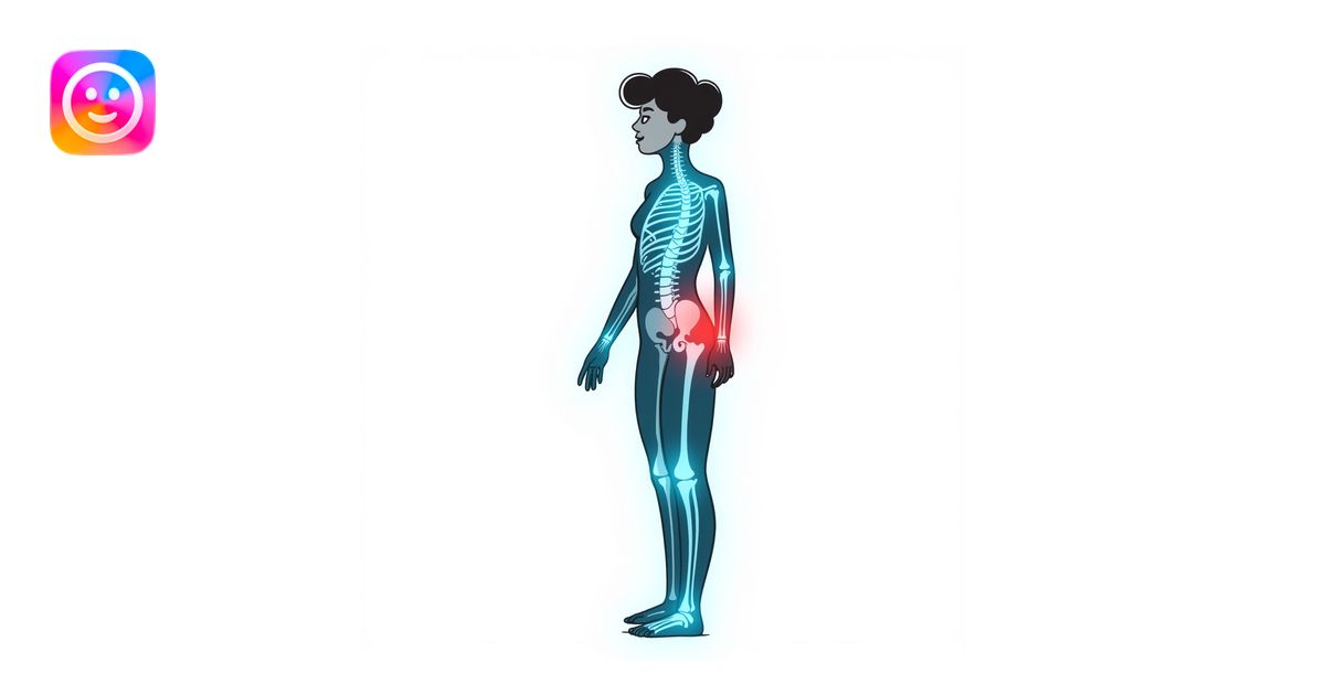 Medical illustration: glowing human body silhouette with highlighted ...