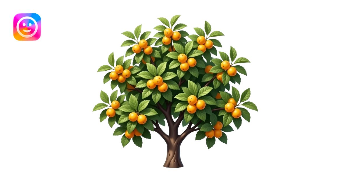 Photorealistic alycha tree: dense clusters of small yellow‑orange ...
