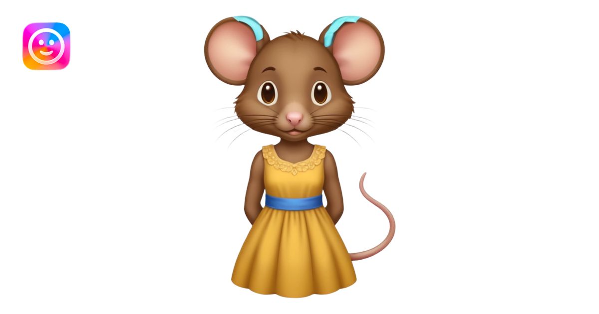 female rat with long hair emoji | AI Emoji Generator