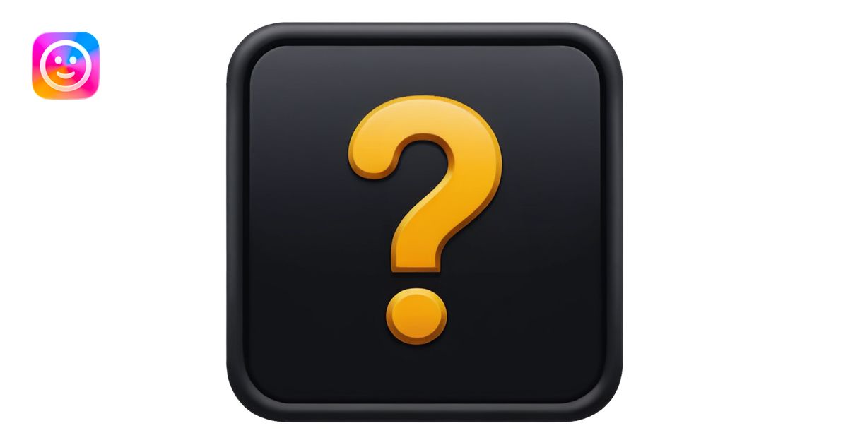 question mark inside a square emoji | AI Emoji Generator
