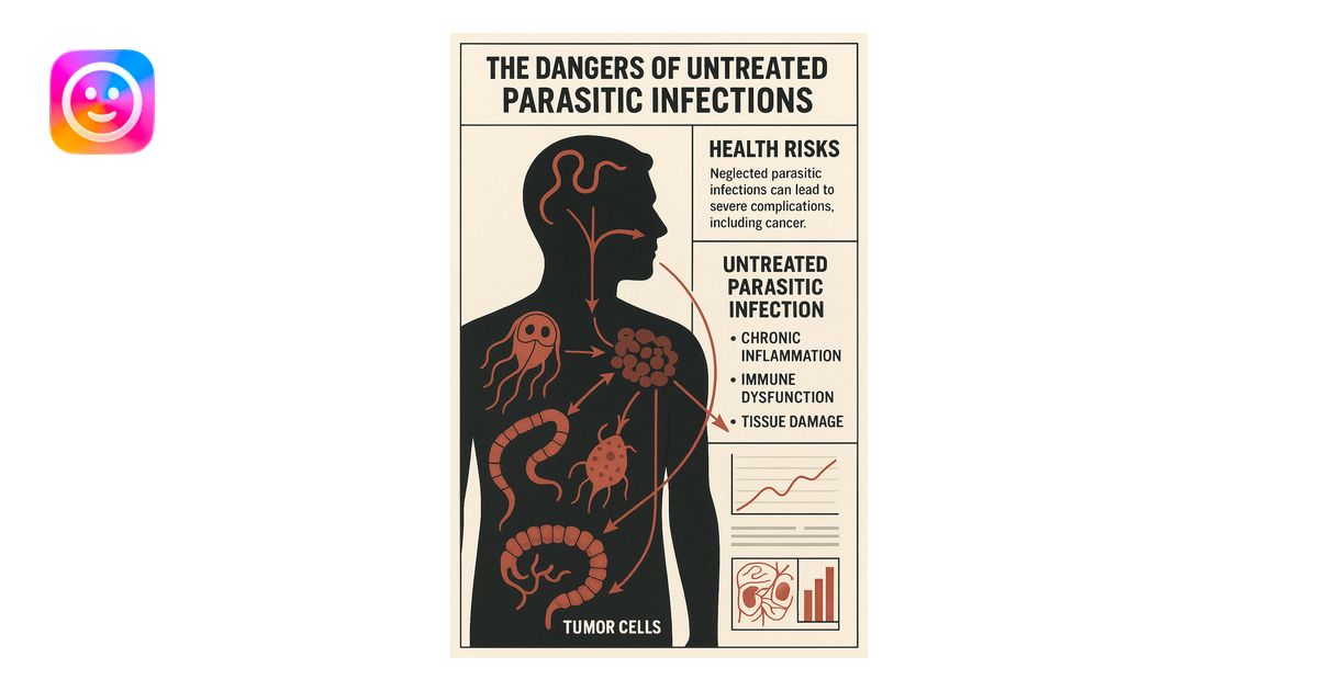 a man’s silhouette is filled with stylized images of parasites and ...