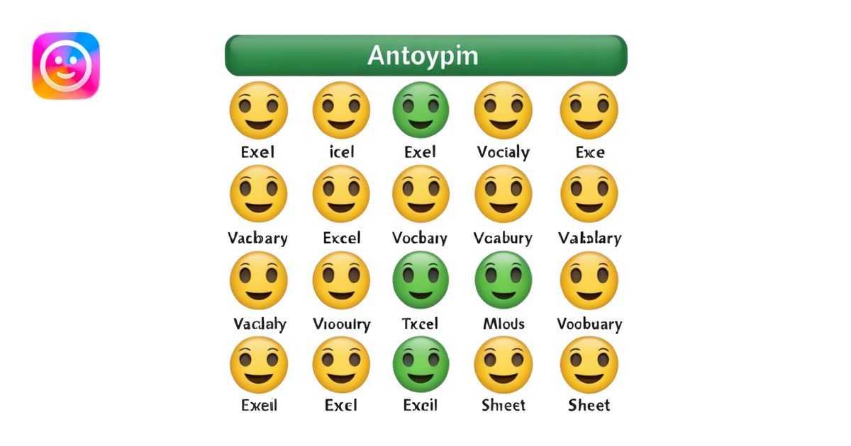 “Provide 5 emojis for Antonyms / Opposite / Negative meaning in Excel ...
