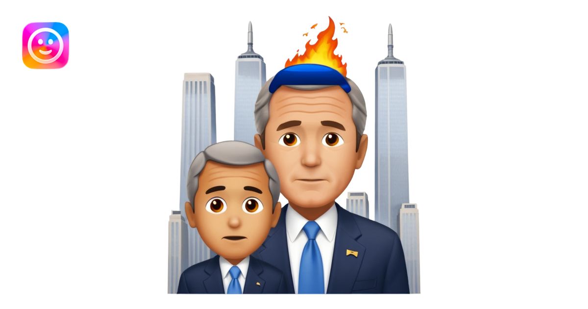 animated emoji of twin towers with a plane crashed into it and george ...