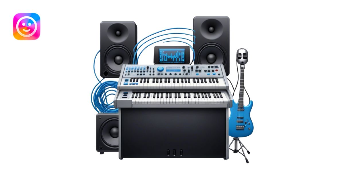 Create a professional and detailed emoji that represents sound design ...