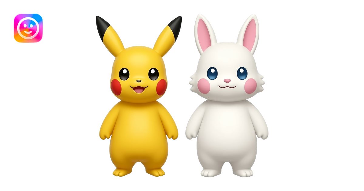 Pokemon and the Marshallow full body! emoji | AI Emoji Generator